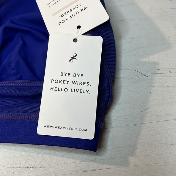 All You Lively Mesh Trim Bralette, Wireless, Color Clamatis Blue, 34D/DD - Picture 8 of 10